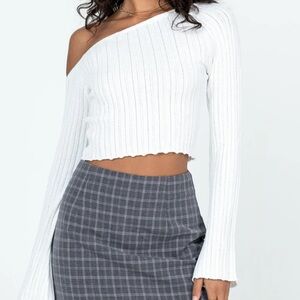 Princess Polly Santorini Knit Top Sweater Ivory